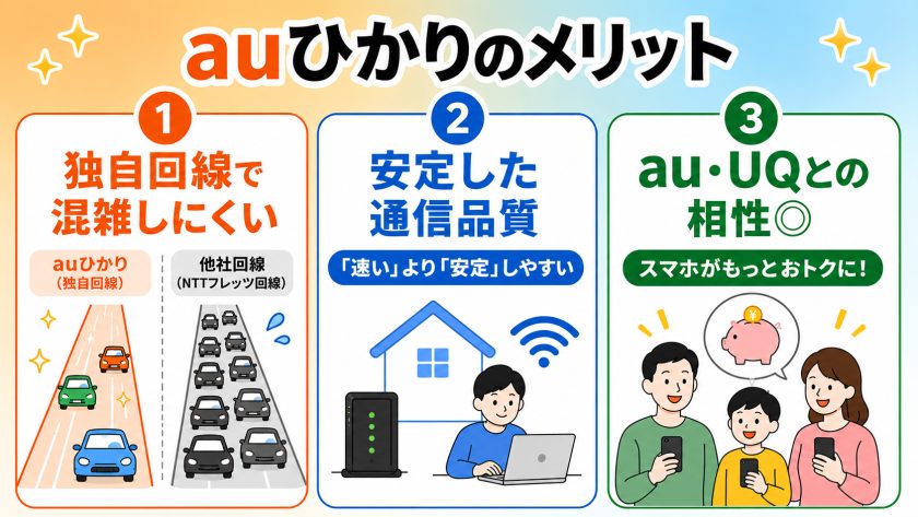 auひかりのメリット・デメリットを徹底解説|向いている人・後悔しない選び方 | GMOとくとくBB通信