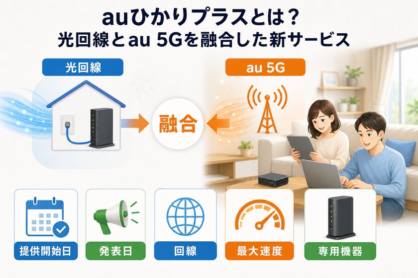 構成図・フロー図:auひかりプラスとは?光回線とau 5Gを融合した新サービス